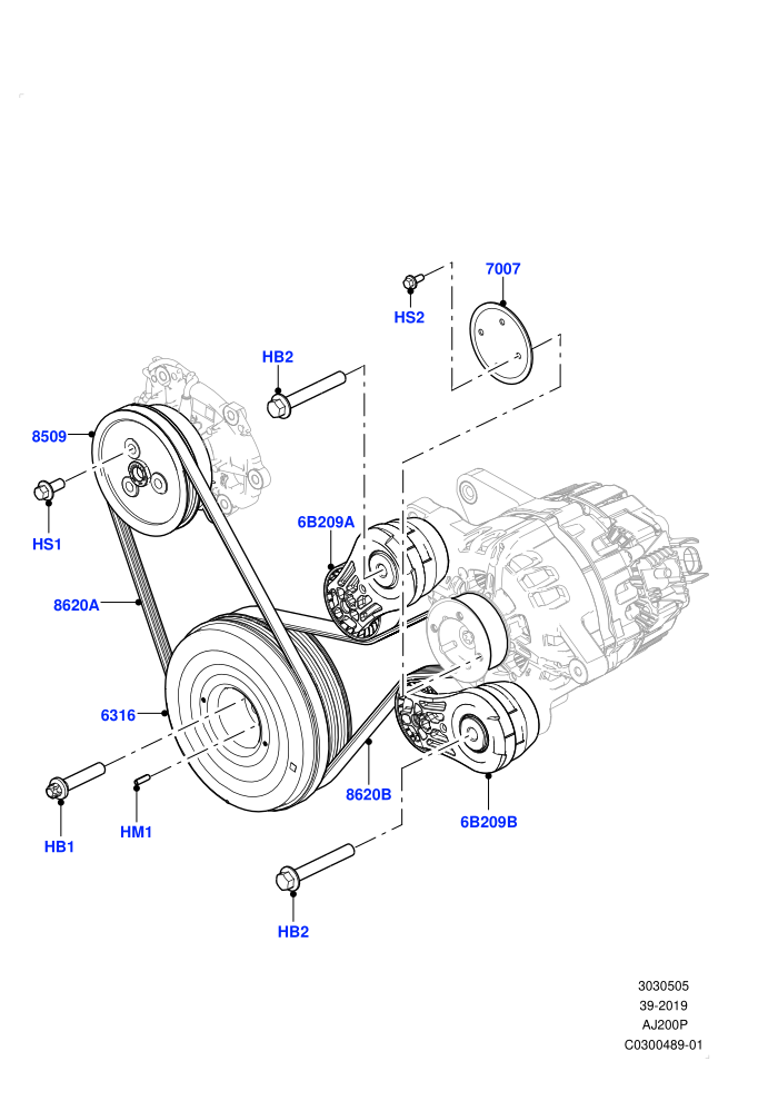 Pulleys And Drive Belts (2.0L AJ200P Hi PHEV)((V)FROML2000001)