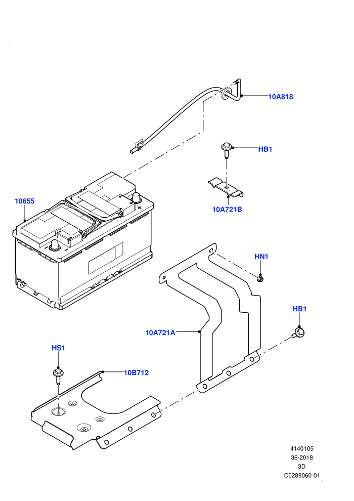 Battery And Mountings (Nitra Plant Build)((V)FROMK2000001)
