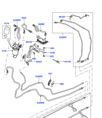 WJI500030 GREEN OVAL Фильтр топливный RRN 3.6 c 2007-