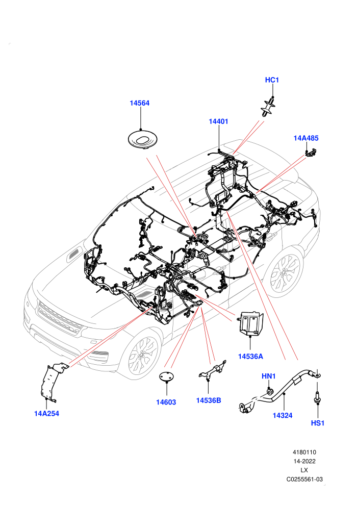 Electrical Wiring - Engine And Dash (Main Harness)((V)TOFA999999 (V)FROMFA000001)