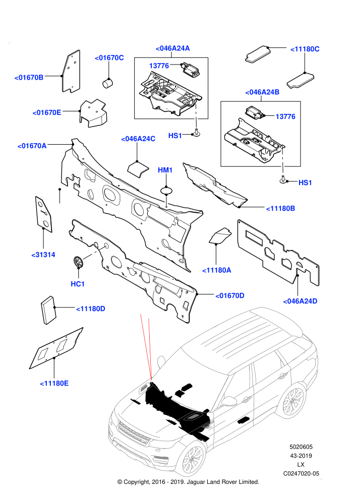 Insulators - Front (Passenger Compartment)