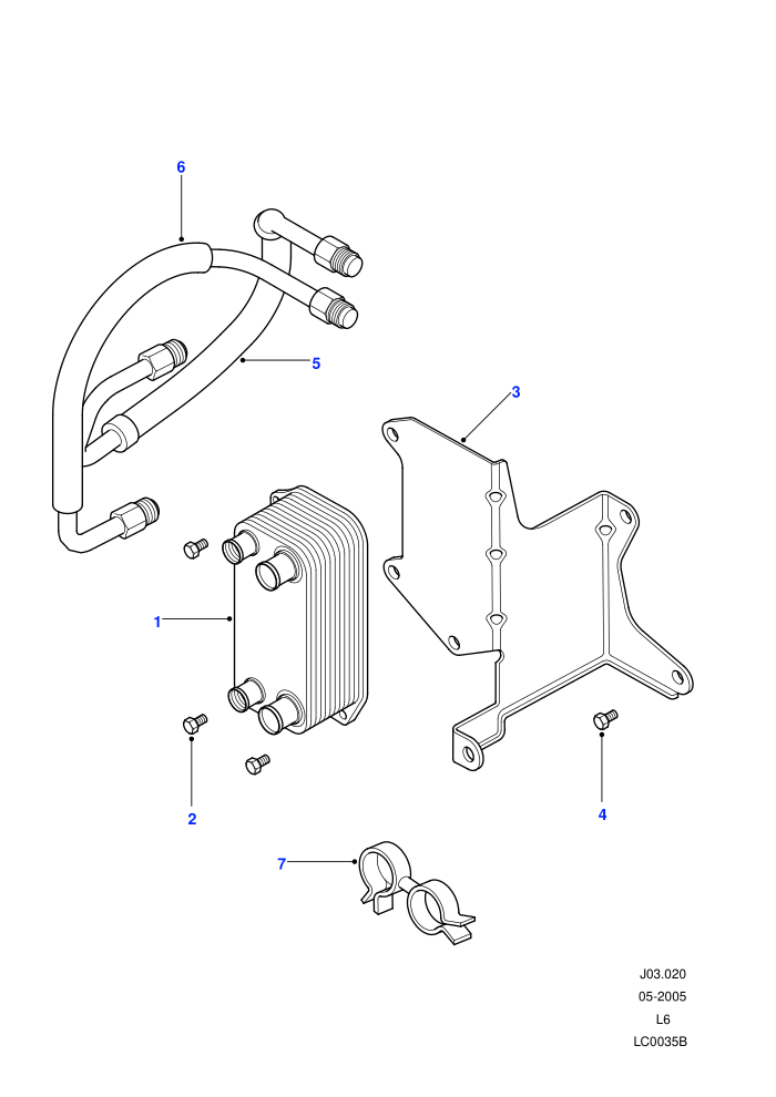 Oil Cooler (2.5 KV6 Petrol,Automatic Transmission)