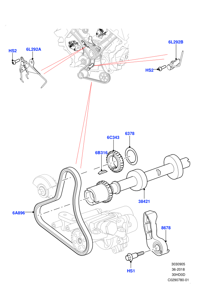 Timing Gear (3.0L DOHC GDI SC V6 PETROL)(Auxiliary Drive,Nitra Plant Build)((V)FROMK2000001)