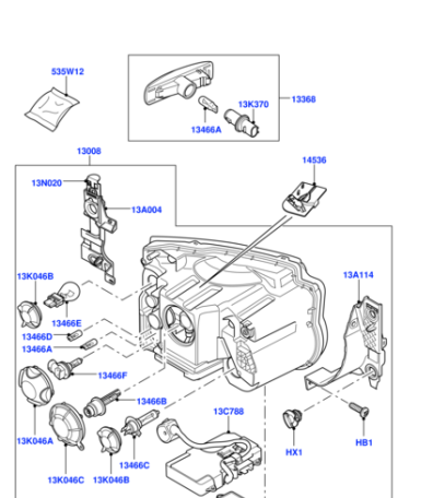 LR007954 BEARMACH Повторитель поворота D3/D4/RRS/FR2