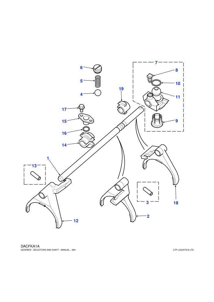 Selectors & Shafts (5 Speed Manual Transmission,Manual Transmission)