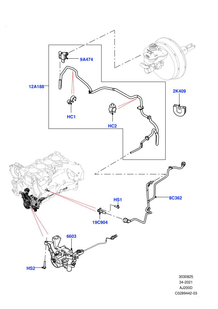 Vacuum Control And Air Injection (2.0L I4 DSL MID DOHC AJ200,RHD)(Nitra Plant Build)((V)FROMK2000001)