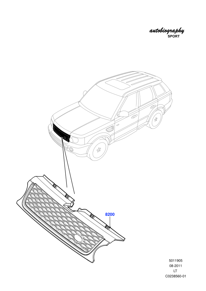 Radiator Grille And Front Bumper (Autobiography Sales Badge)((V)FROMAA000001)
