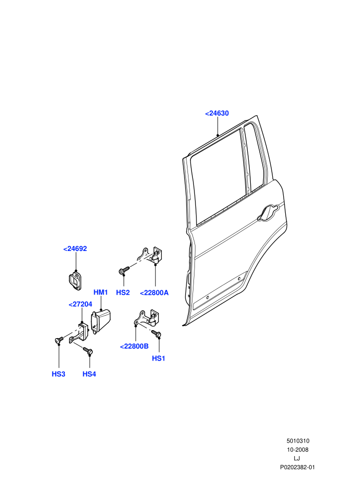 Rear Doors, Hinges & Weatherstrips (Door And Fixings)((V)FROMAA000001)