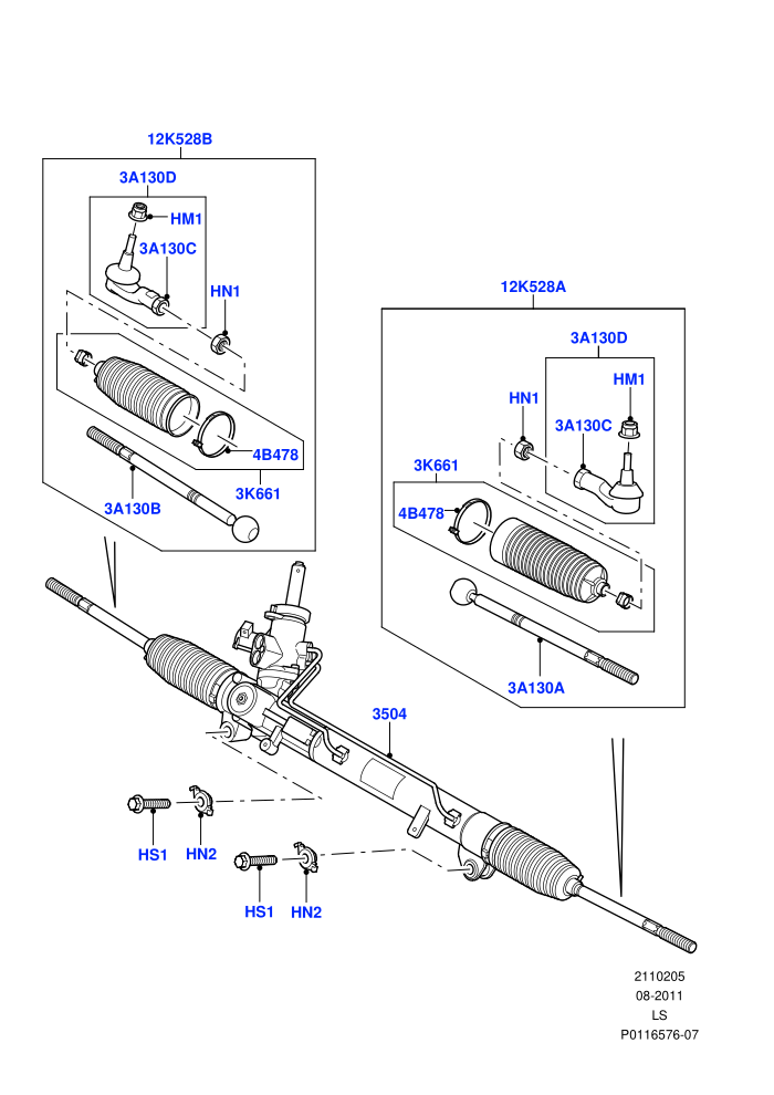 Steering Gear (RHD)((V)TO9A999999)