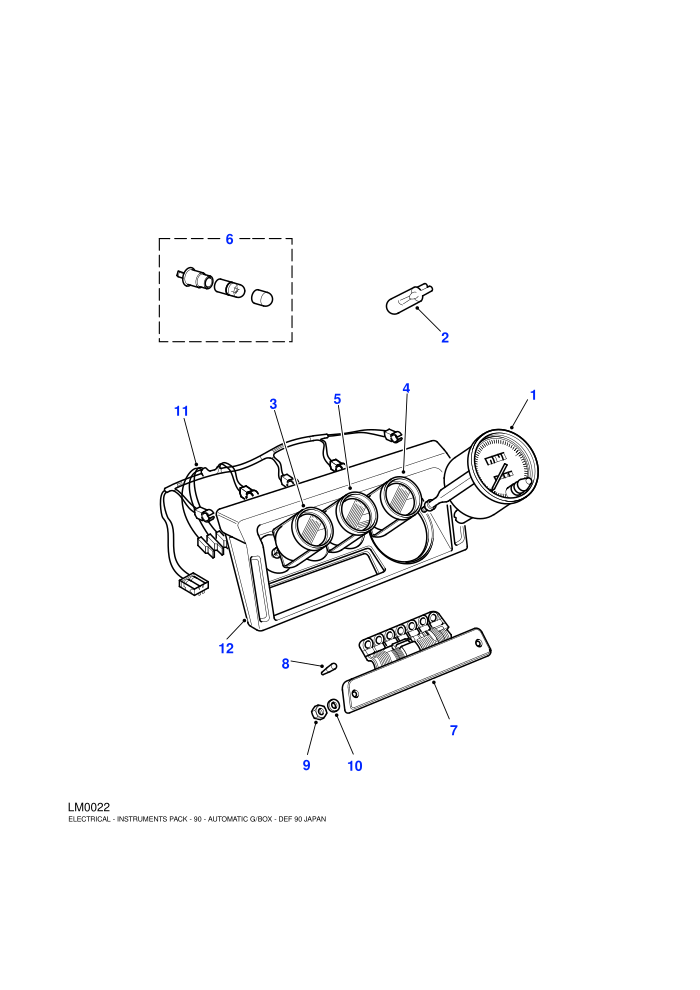 Instruments (4.0L V8 EFI Petrol,Automatic Transmission)