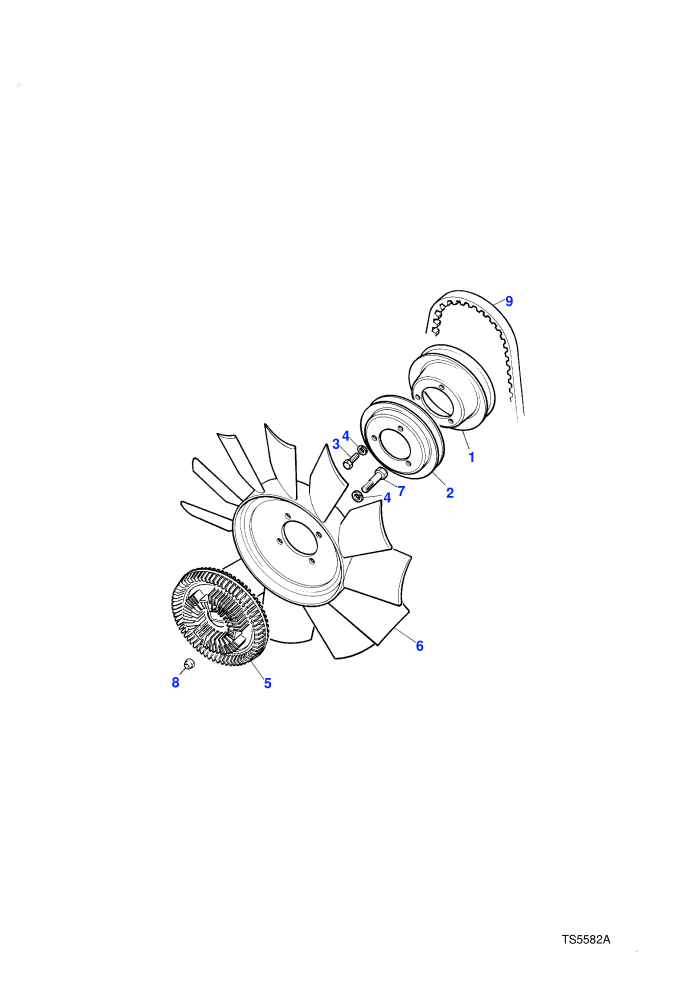 Viscous Drive & Fan (Petrol V8 L/R EFI)