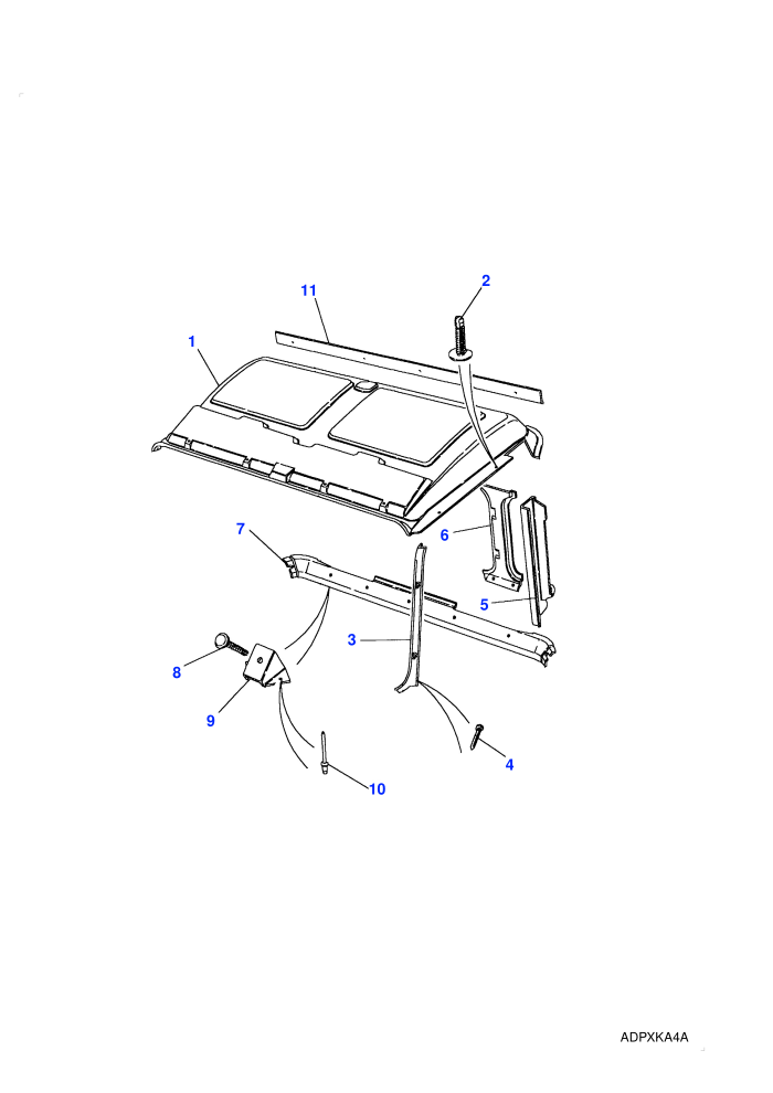 Roof Trim (110&nbsp;Wheelbase,130&nbsp;Wheelbase,90&nbsp;Wheelbase,Chassis Cab,High Capacity Pick Up,Pick Up)((V)FROM7A000001)