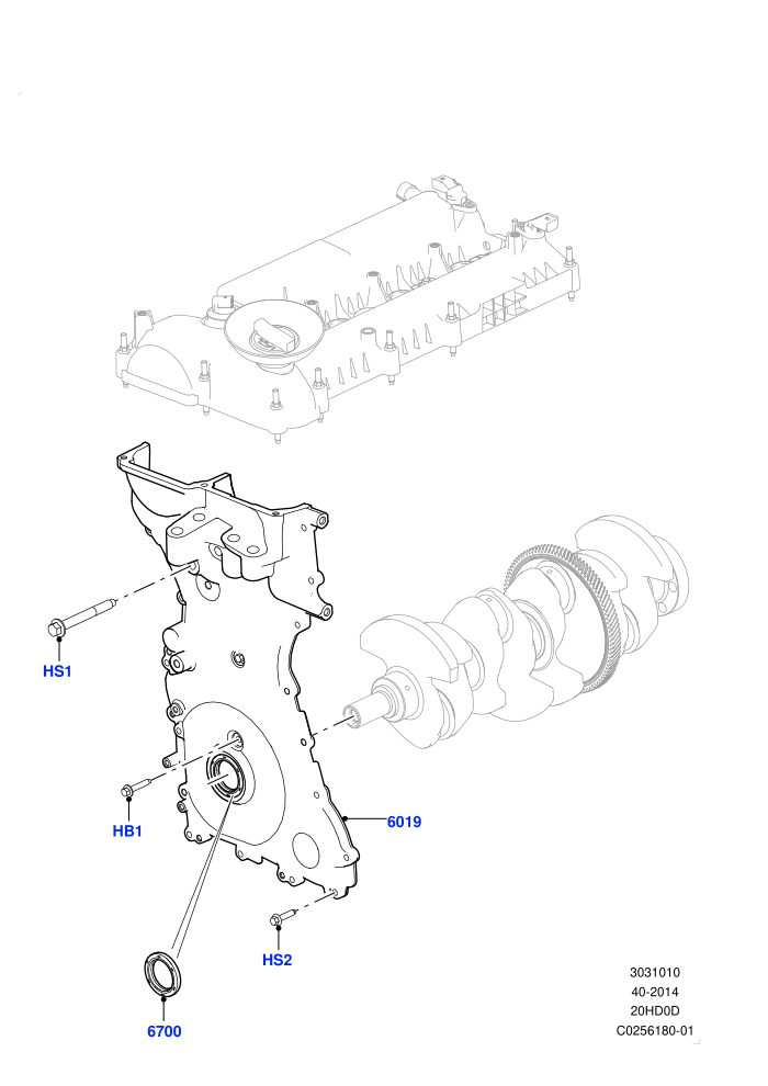 Timing Gear Covers (2.0L 16V TIVCT T/C 240PS Petrol)((V)FROMFA000001)