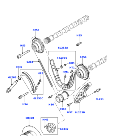 LHN000040 FEBI Цепь ГРМ M62