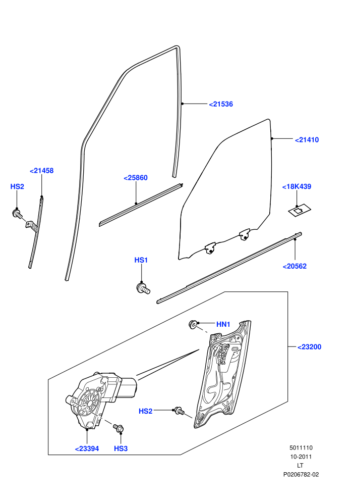 Front Door Glass & Window Controls ((V)FROMAA000001)