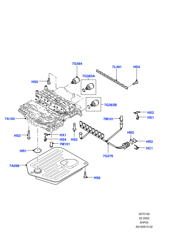 Valve Body - Main Control & Servo's (5 Speed Automatic - Steptronic,M62 B44 4.4 V8 Petrol)