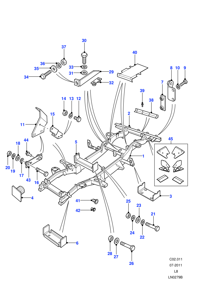 Chassis Frame Assembly (110&nbsp;Wheelbase)((V)FROM7A000001)