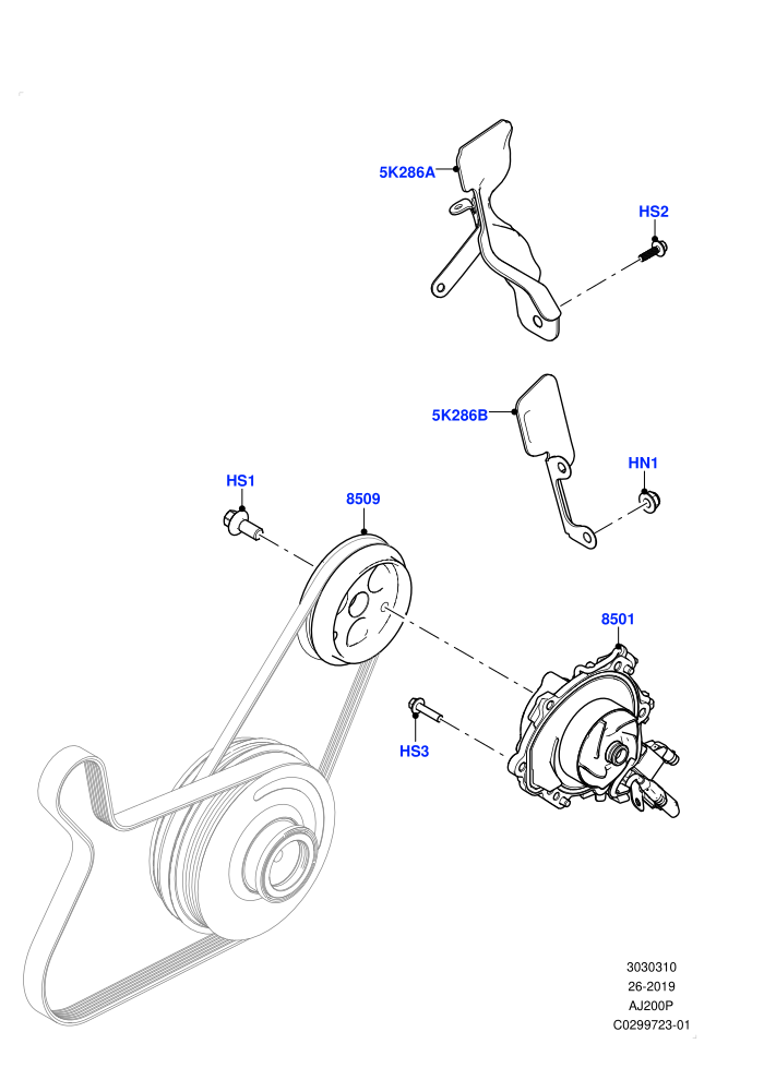 Water Pump (2.0L AJ20P4 Petrol Mid PTA,Changsu (China))