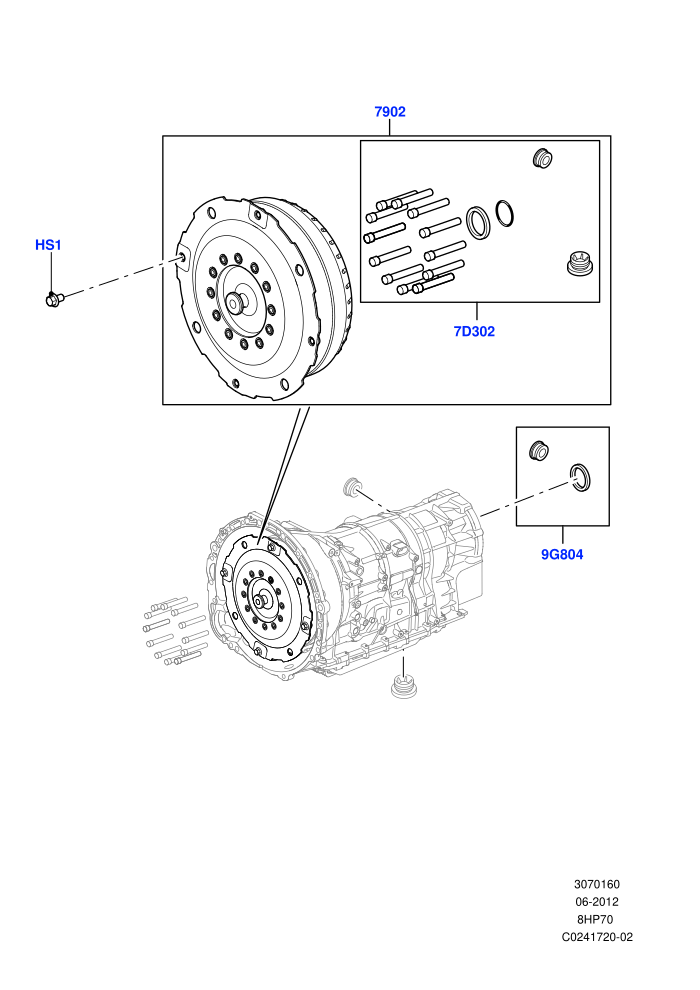 Converter (4.4L DOHC DITC V8 Diesel,8 Speed Auto Trans ZF 8HP70 4WD)