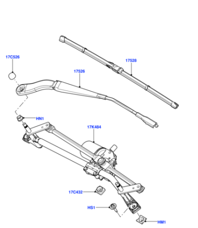 LR056308 ABSEL Щетка стеклоочистителя пассажирская FR2