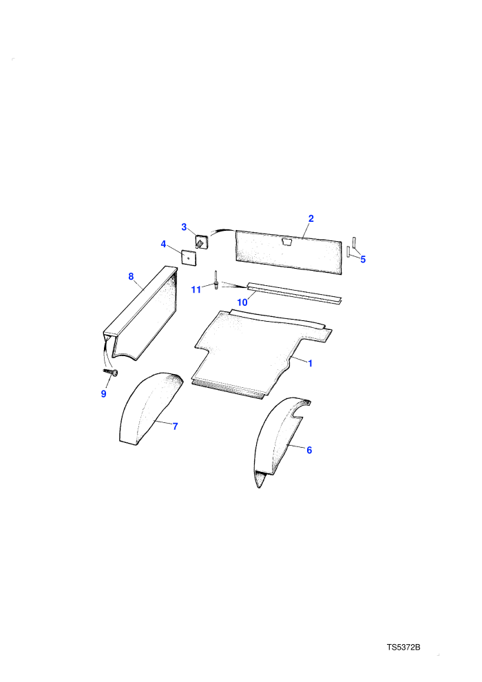 Carpets-Rear Floor-From (V) DA274121 (2Dr) & (V) DA273923 (4Dr)