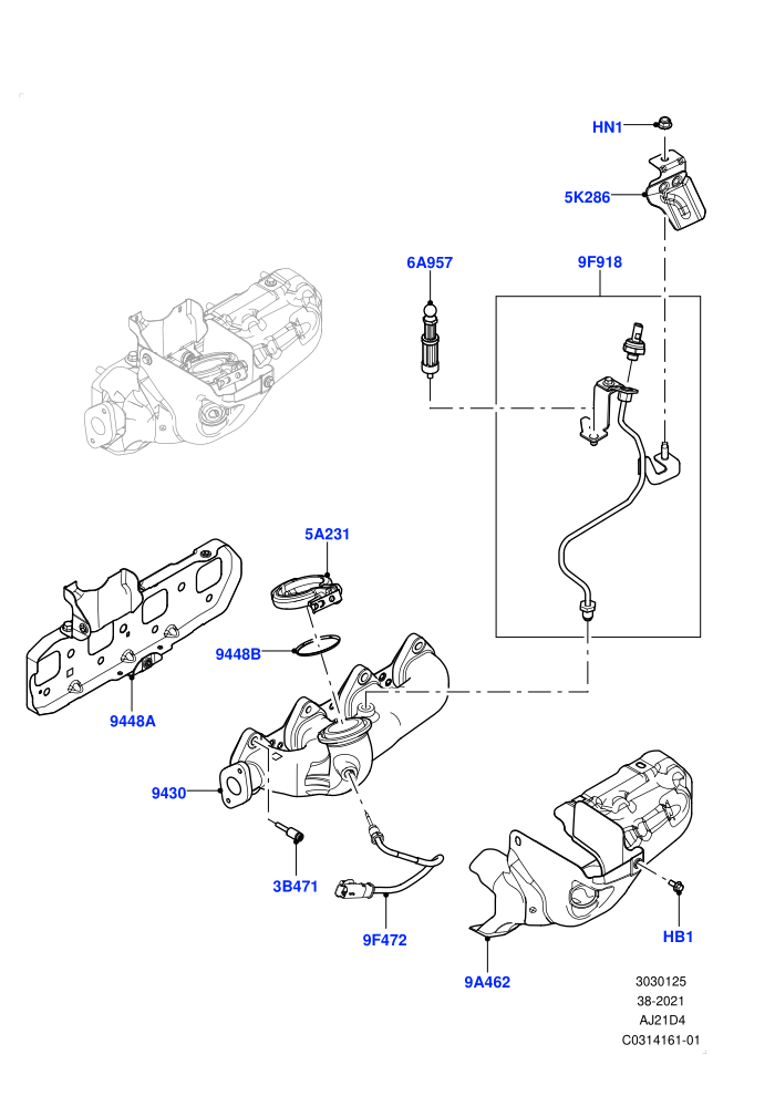 Exhaust Manifold (2.0L AJ21D4 Diesel Mid,Itatiaia (Brazil))