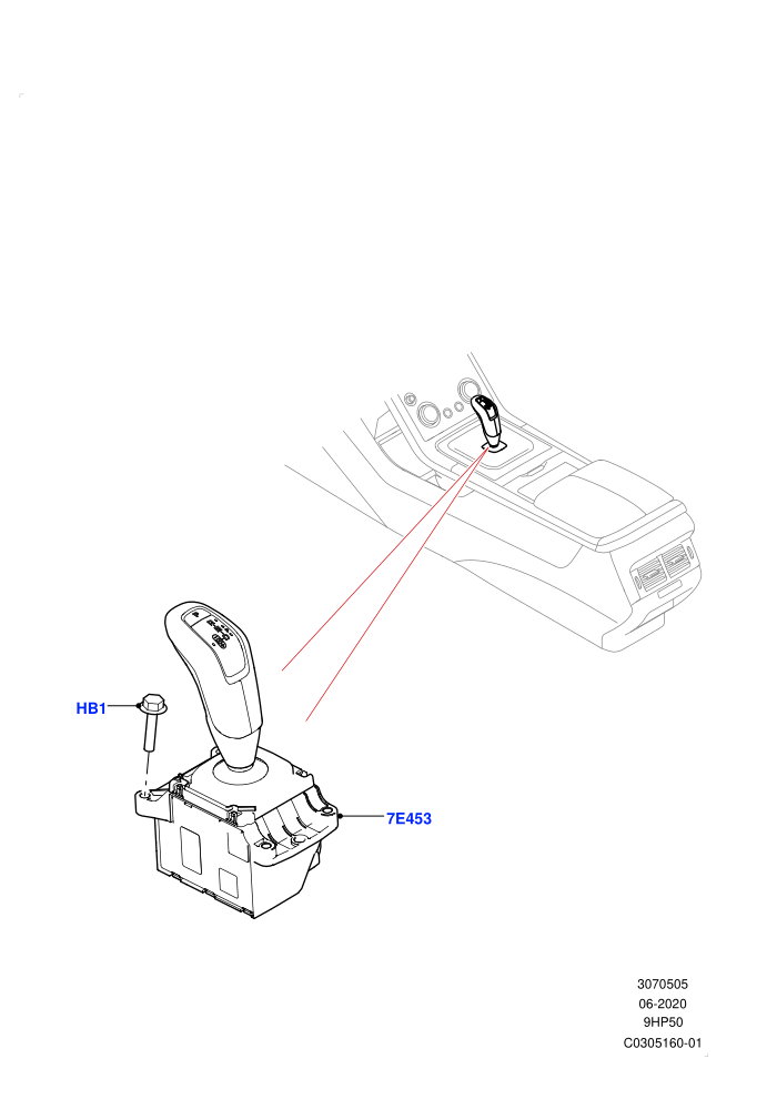 Gear Change-Automatic Transmission (9 Speed Auto Trans 9HP50,Itatiaia (Brazil))(Floor Console)((V)FROMLT000001)