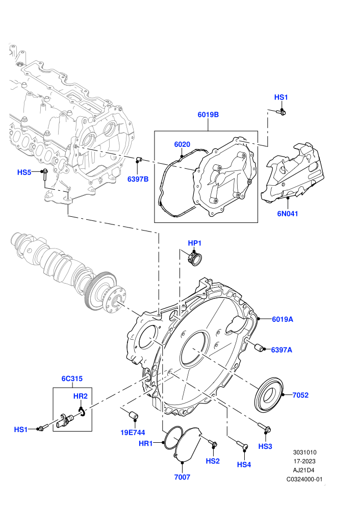 Timing Gear Covers (2.0L AJ21D4 Diesel Mid)((V)FROMRA000001)