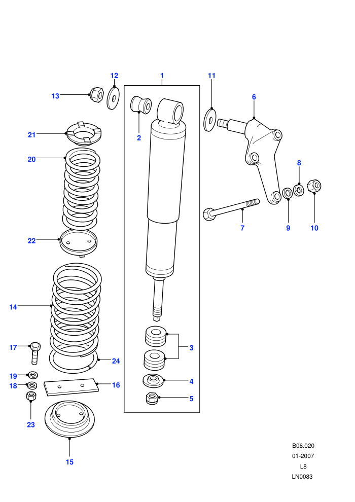 Shock Absorbers & Springs (110&nbsp;Wheelbase,130&nbsp;Wheelbase)((V)FROM7A000001)