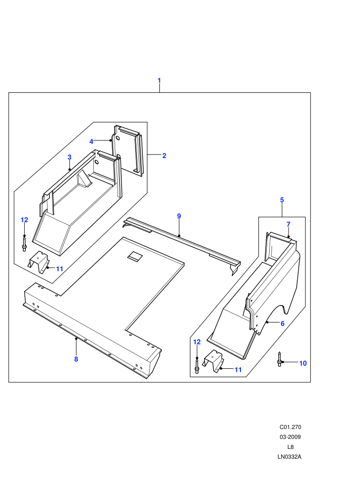 Rear Body Lower (110&nbsp;Wheelbase,Less Rear Seats,Station Wagon - 5 Door,With 5 Seat Configuration,With 7 Seat Configuration)((V)FROM7A000001)