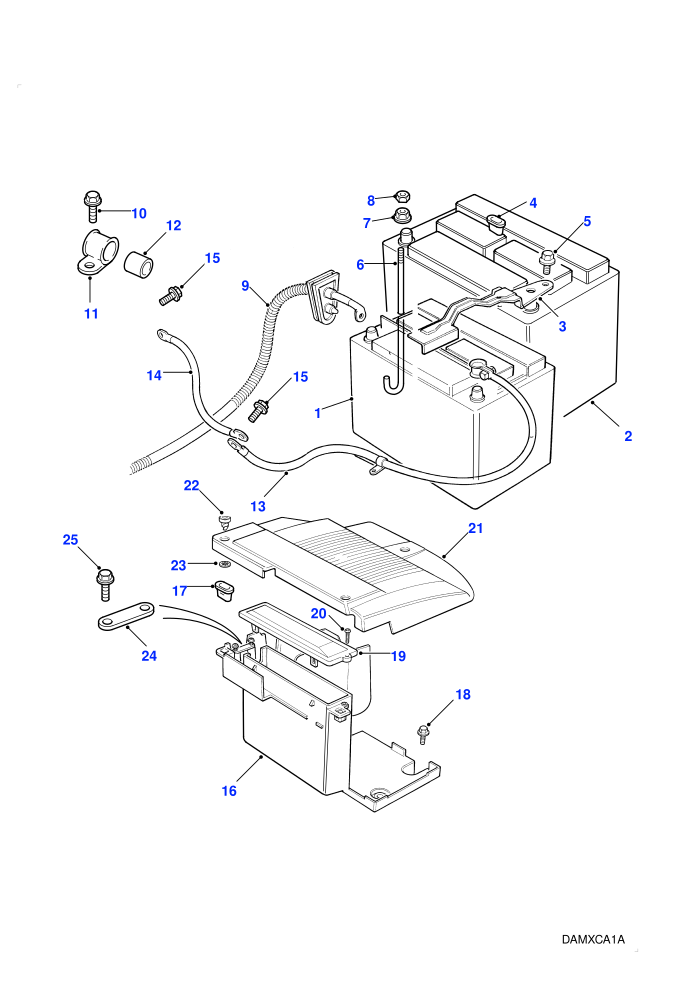 Battery (4.0L V8 L/R Petrol,4.6L V8 L/R Petrol)