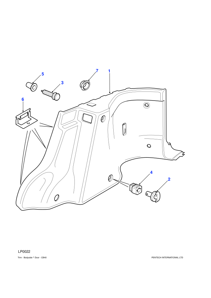 Loadspace Quarter Trim (5 Door Station Wagon)((V)FROM2A000001)