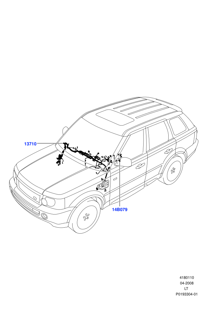 Electrical Wiring - Engine And Dash (Facia And Console)((V)TO9A999999 (V)FROM9A000001)