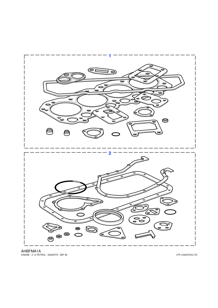Gaskets (2.5L 4 Cyl L/R Petrol)