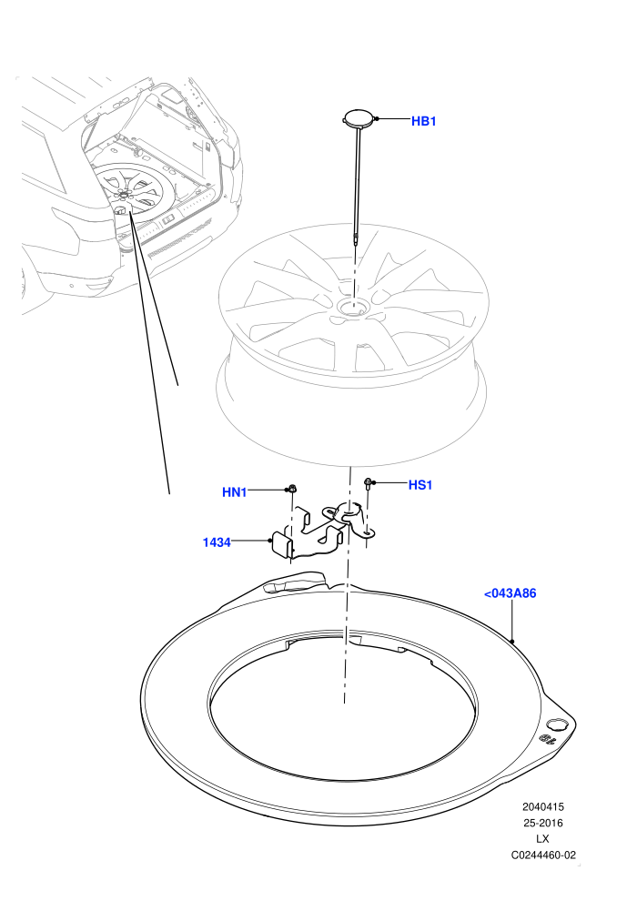 Spare Wheel Carrier (With 5 Seat Configuration)((V)TOHA999999)