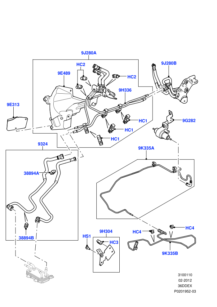 Fuel Lines (3.6L V8 32V DOHC EFi Diesel Lion)((V)FROMAA000001)