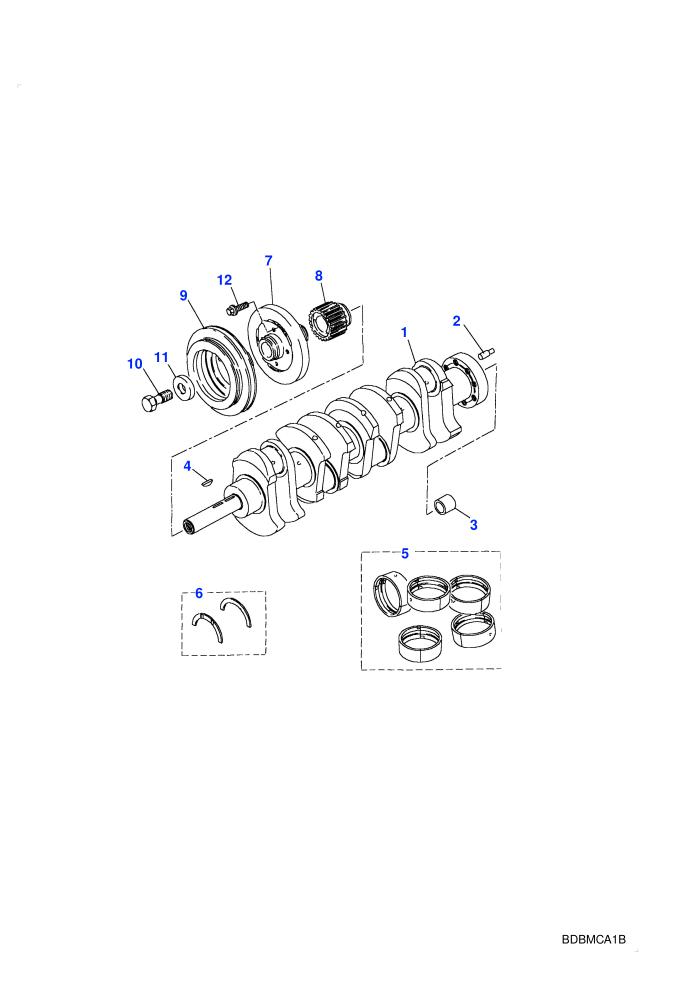 Crankshaft & Bearings (2.5L 200 Tdi,5 Speed Manual Transmission,Less Catalyst)