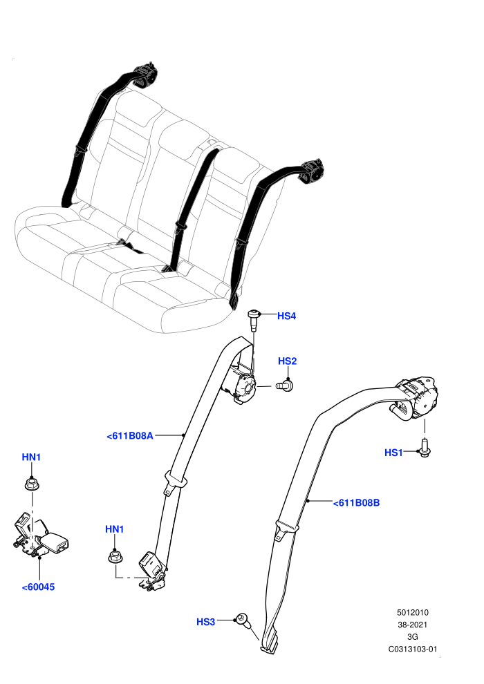 Rear Seat Belts (Itatiaia (Brazil))
