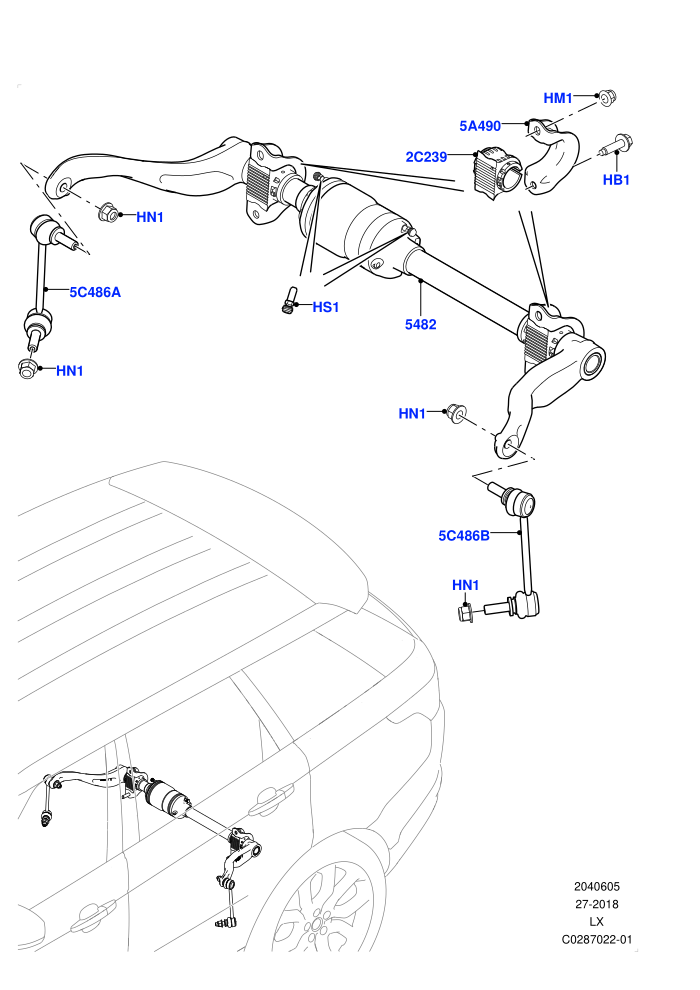 Active Anti-Roll Bar System (Electronic Air Suspension With ACE,Sport Suspension w/ARC)(Active Stabilizer Bar,Rear)((V)FROMKA000001)