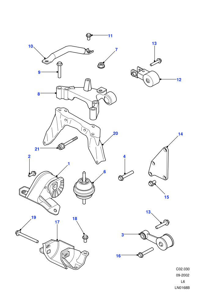 Engine Mounting (2.5 KV6 Petrol)((V)FROM1A000001)