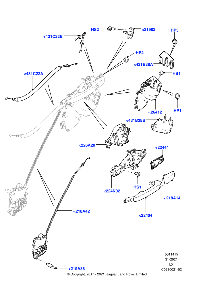Rear Door Lock Controls ((V)FROMJA000001)