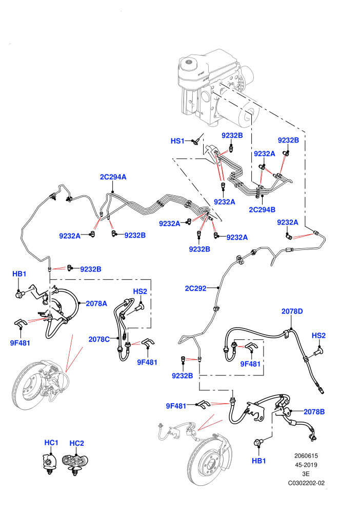 Front Brake Pipes (LHD)