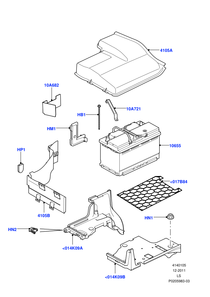 Battery And Mountings ((V)TODA999999 (V)FROMAA000001)