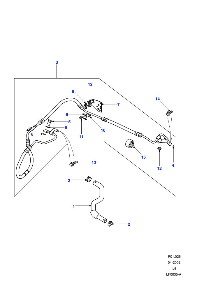 Hoses - Feed And Suction (2.5 KV6 Petrol,LHD)((V)FROM1A000001)