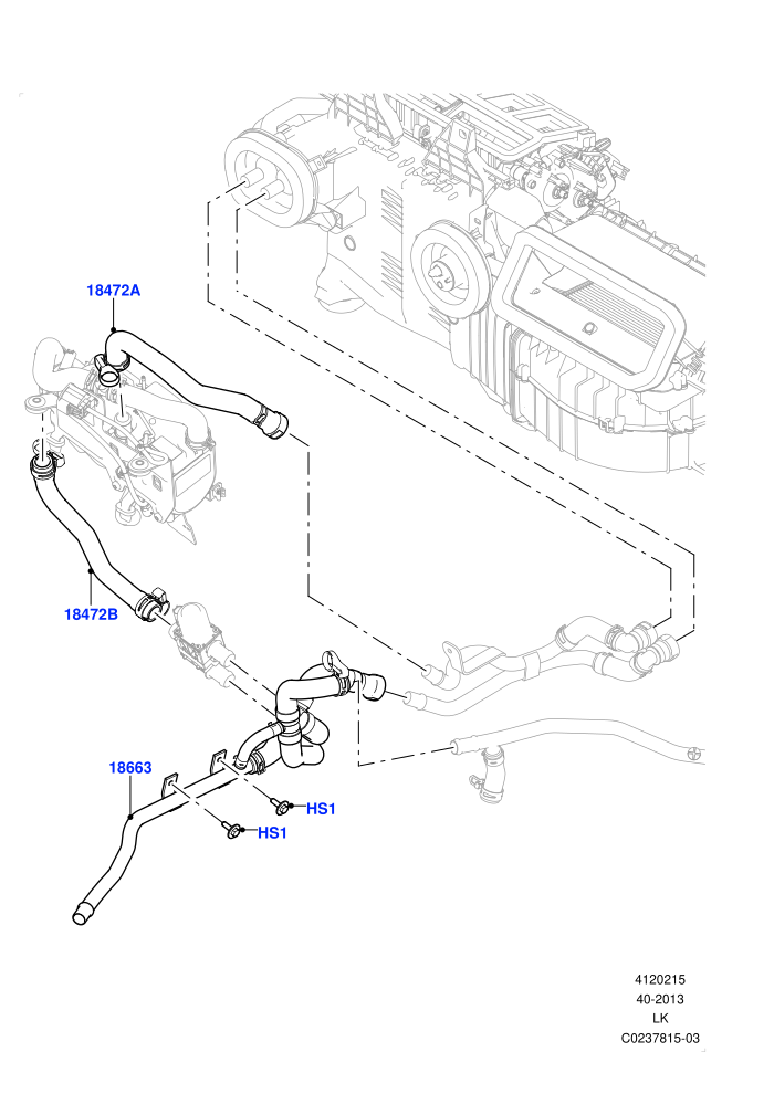 Heater Hoses (3.0 V6 Diesel,Park Heating With Remote Control)(Front)((V)TOHA999999)