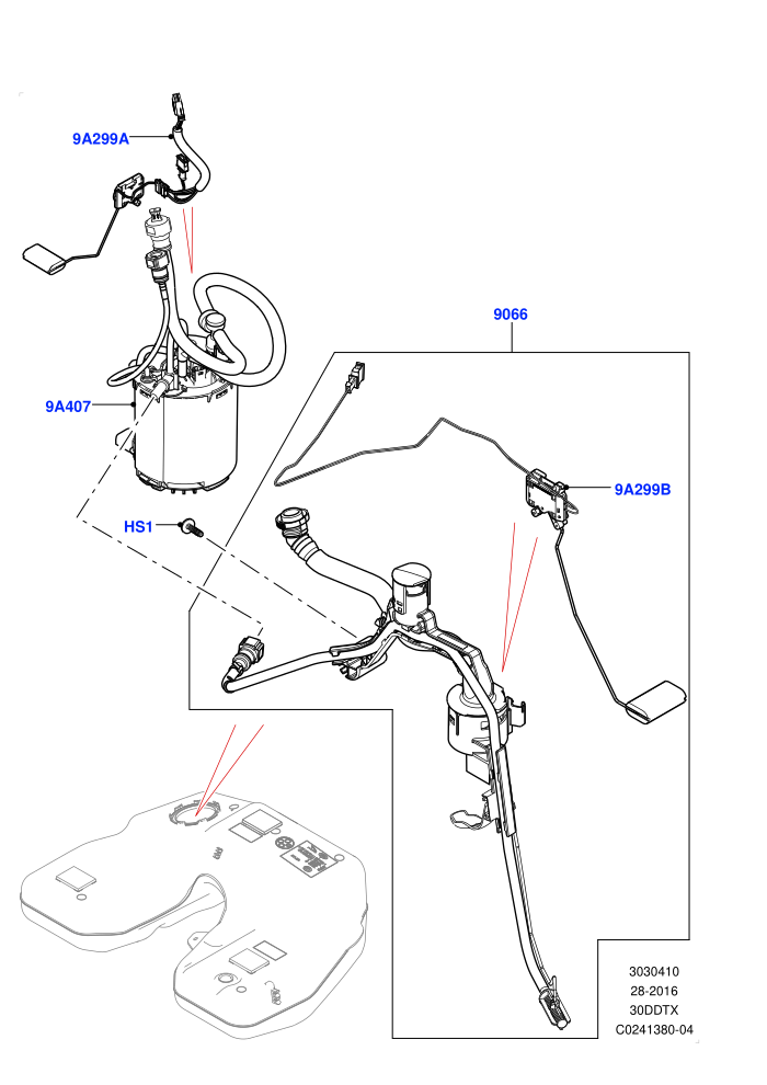 Fuel Pump And Sender Unit (3.0L 24V DOHC V6 TC Diesel,3.0L 24V V6 Turbo Diesel Std Flow)