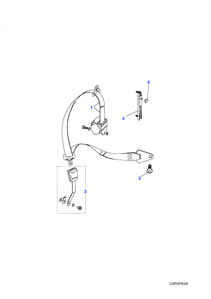 Front Seat Belts (5 Door Station Wagon)