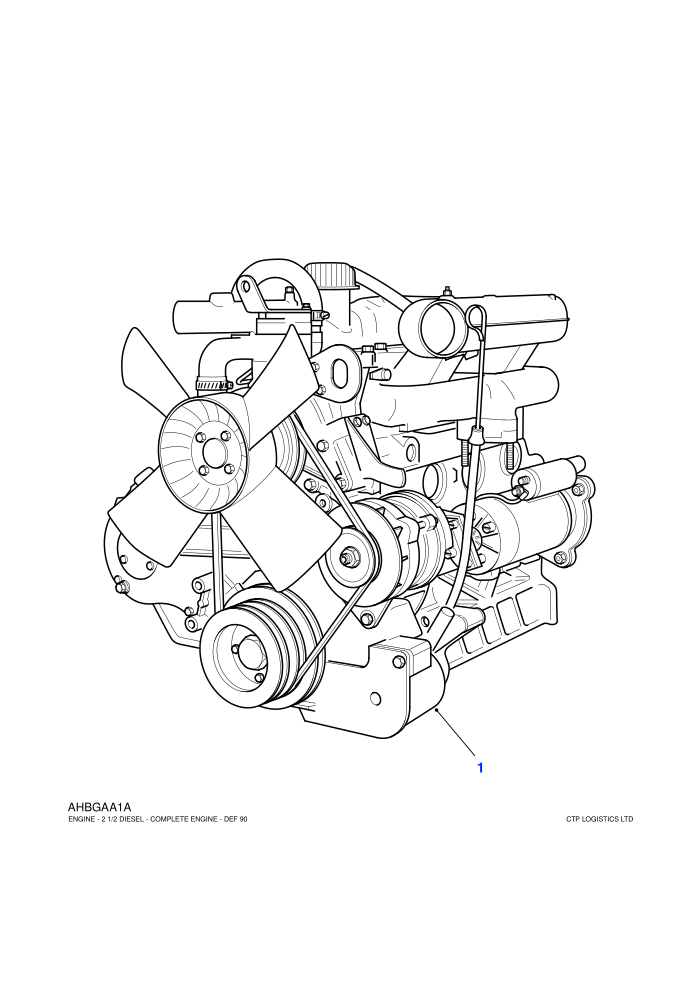 Complete Engine (2.5L 4 Cyl NA L/R Diesel)
