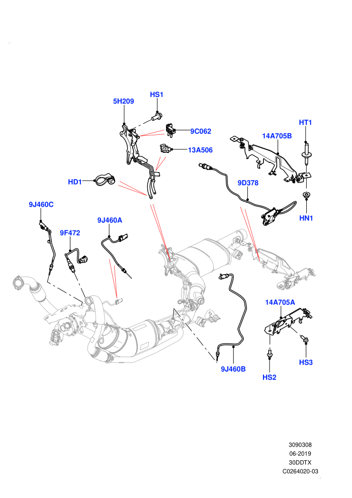 Exhaust Sensors And Modules (3.0 V6 D Gen2 Twin Turbo,EU6 + DPF Emissions)((V)FROMFA000001)