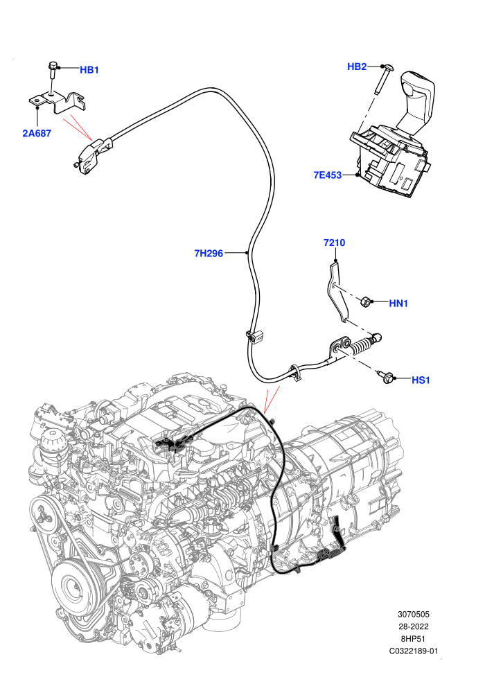 Gear Change-Automatic Transmission (2.0L I4 High DOHC AJ200 Petrol,8 Speed Automatic Trans 8HP51)(Nitra Plant Build)((V)FROMP2000001)